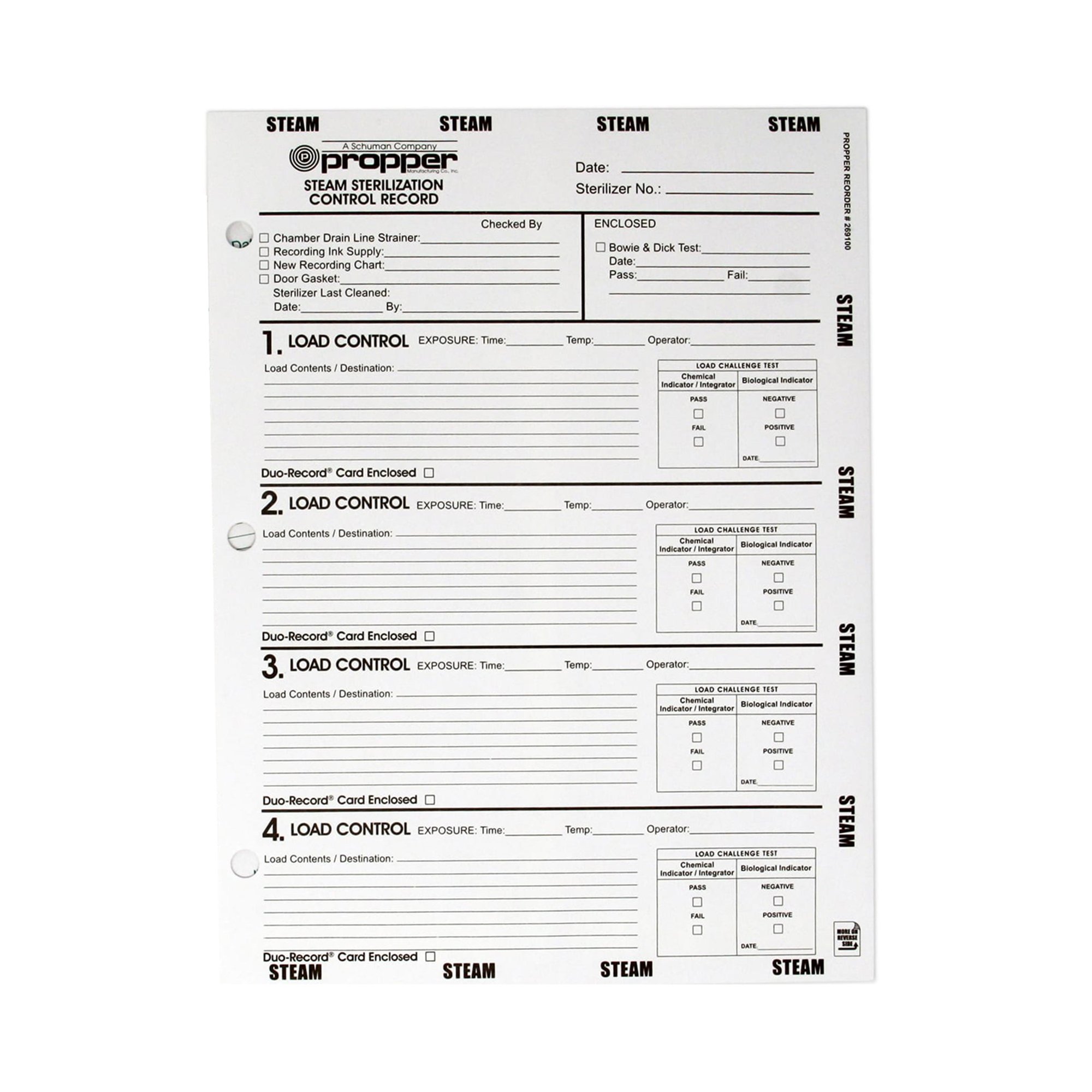 Duo-Record Sterilization Record Envelope MK 112748