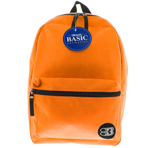 Orange Basic Backpack 16"
