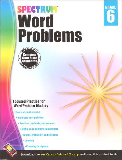 Spectrum Word Problems Grade 6