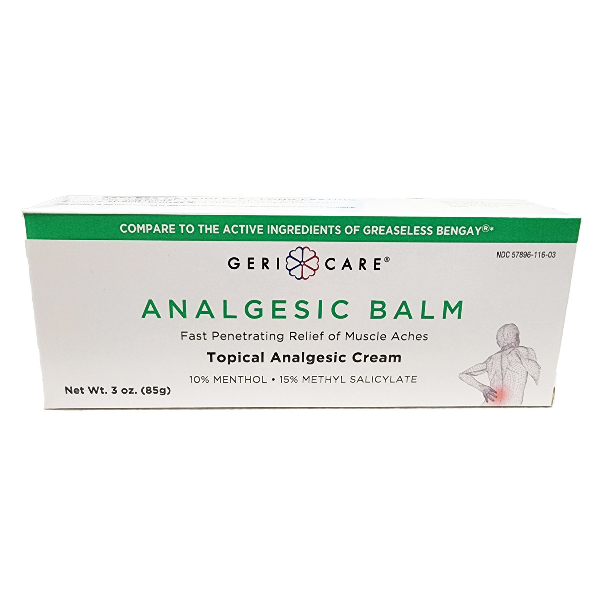 Geri-Care Analgesic Balm Topical Analgesic Cream, 3-ounce tube MK 1243042