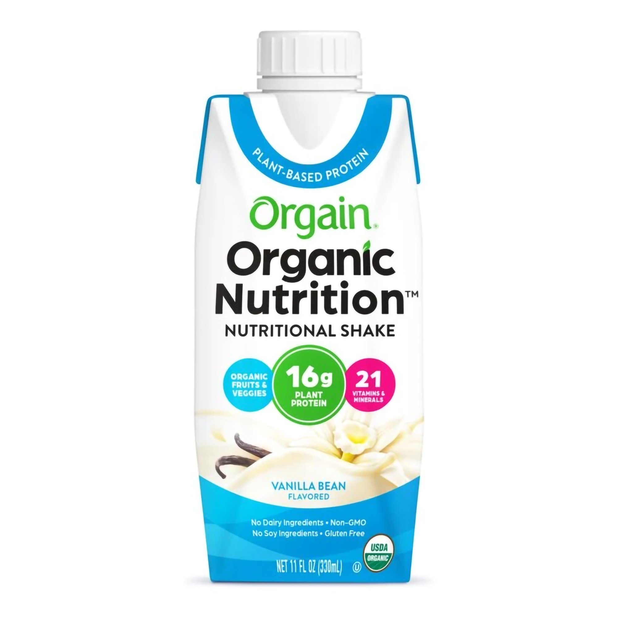 Orgain Organic Nutrition Vegan Vanilla Nutritional Shake, 11-ounce carton MK 1112296
