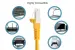 Cat6 Ethernet Patch Cable, Half-moon Boot, STP, 75 ft, Yellow