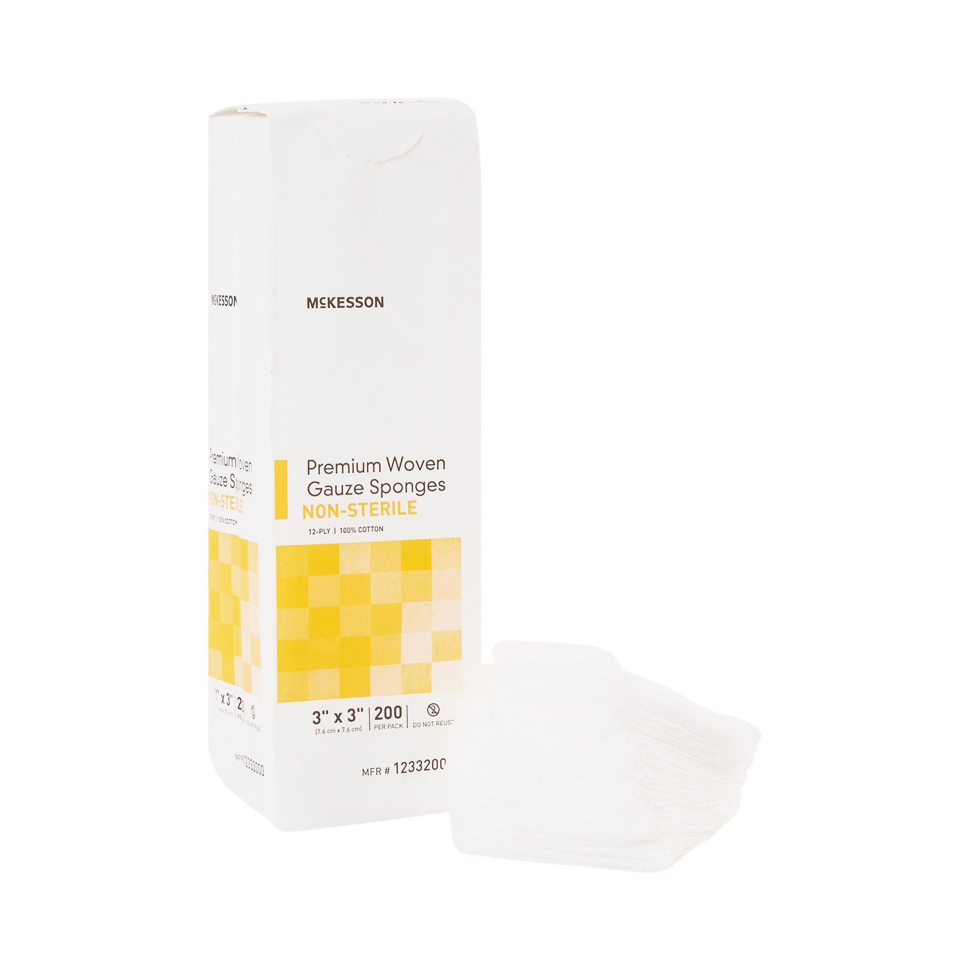 McKesson Gauze Sponge, 3 x 3 Inch, 12-Ply MK 446040