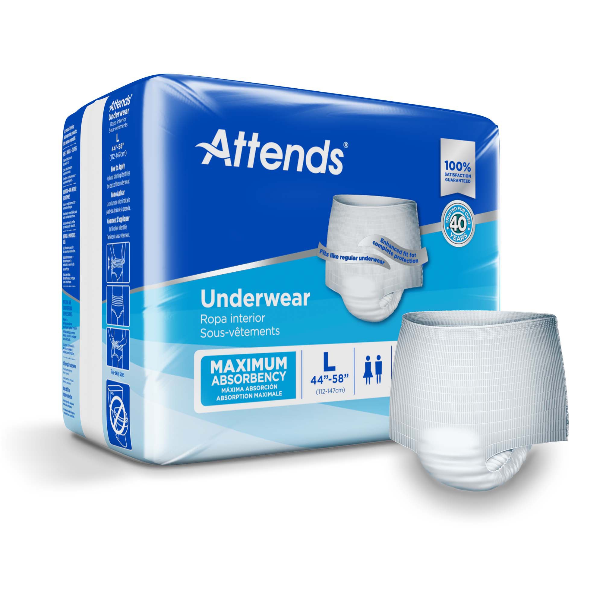 Attends Extra Absorbency Underwear, Large MK 522094