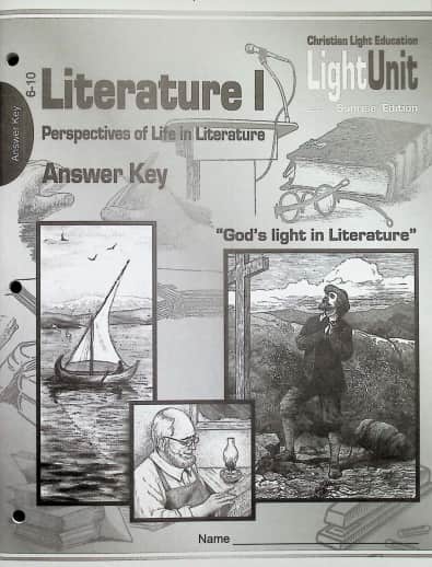 Christian Light Literature I LightUnit Answer Key 6-10 Sunrise Edition