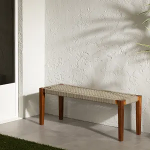 Wood and Rope Bench