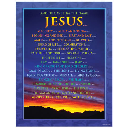 Names of Jesus Chartlet (17" x 22")