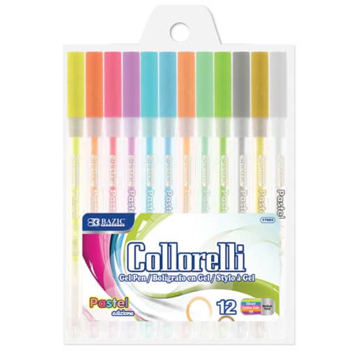 Bazic Collorelli Pastel Color Gel Pens (12 count)