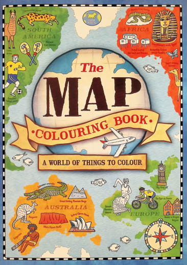 Map Colouring Book: A World of Things to Colour