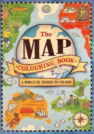 Map Colouring Book: A World of Things to Colour