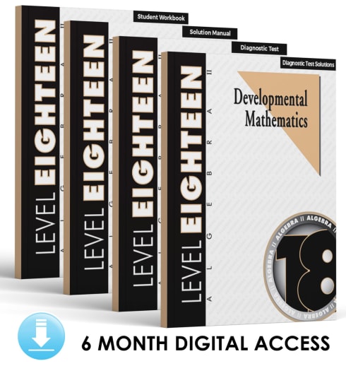 Developmental Math: Level 18 E-Book Set | Algebra 2: Equations (6 Month Access)