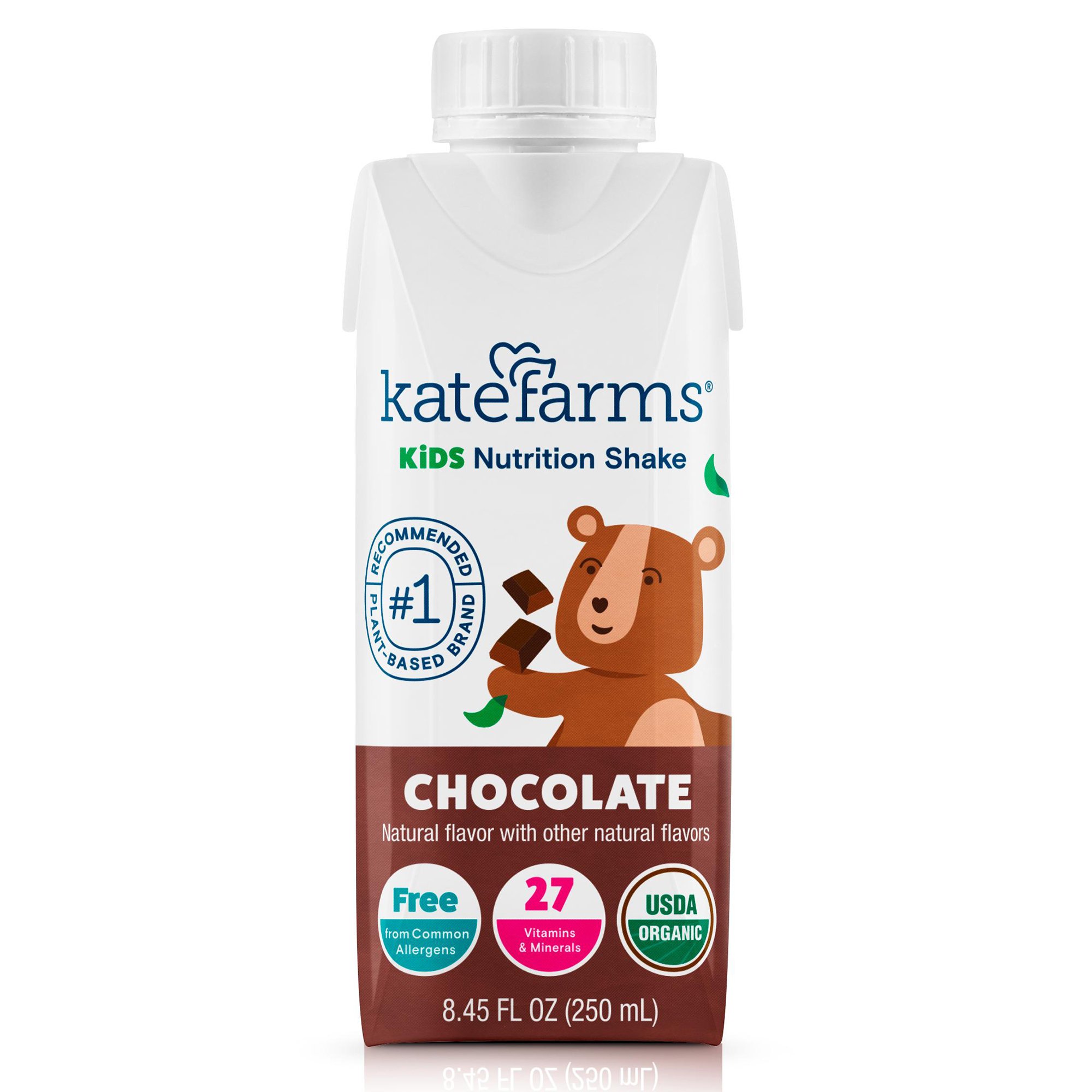 Kate Farms Kids Nutrition Shake, Chocolate, 8.45-ounce carton MK 1241597
