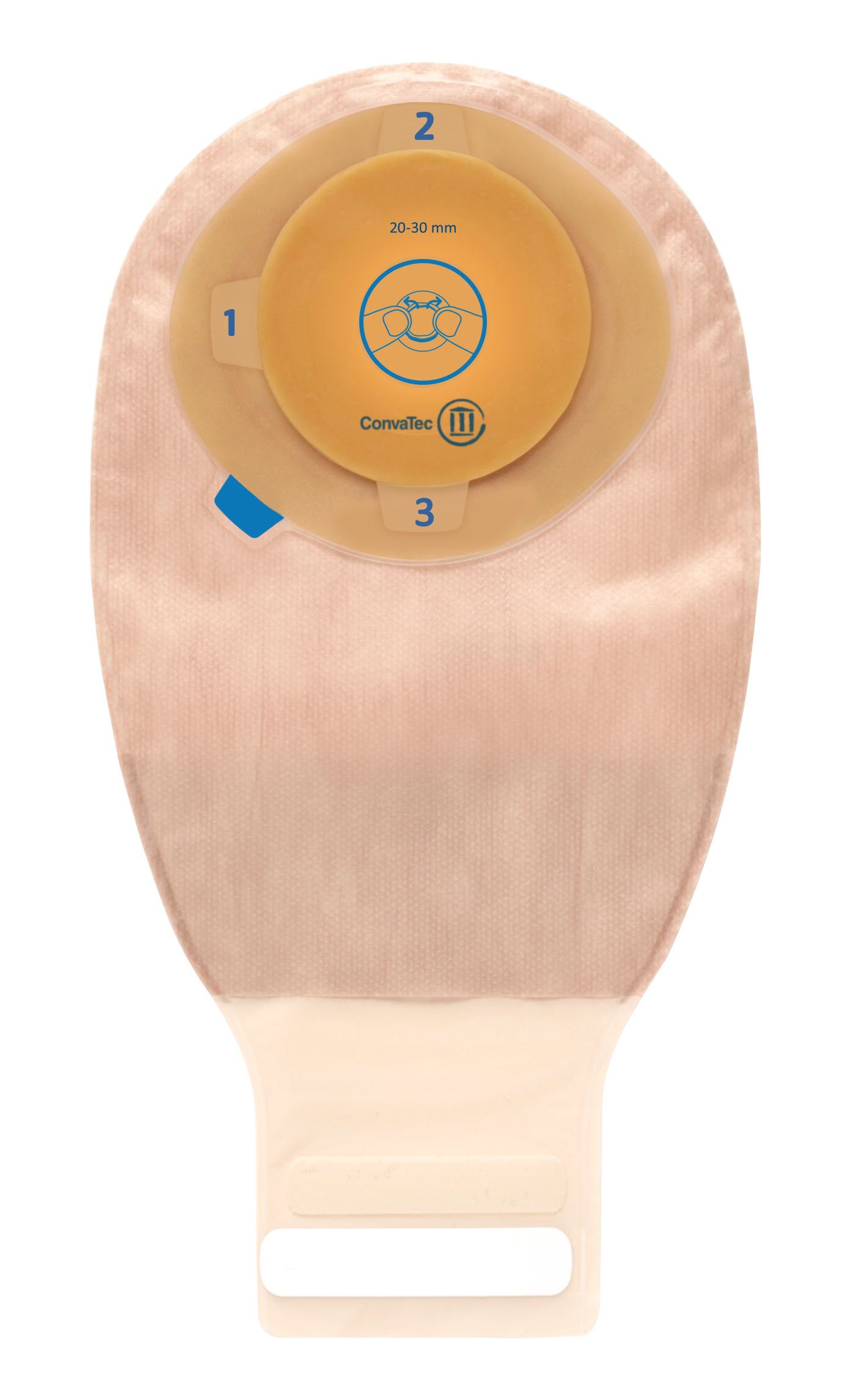 Esteem + One-Piece Transparent Ostomy Pouch, 13/16 to 1-3/16 Inch Flange MK 973486