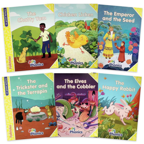 Jolly Phonics Folktales Readers, Complete Set (1-6) Yellow Level
