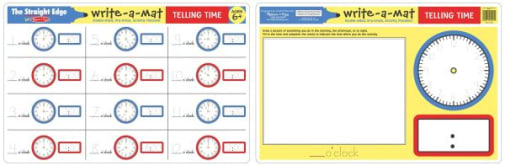 Melissa & Doug Telling Time Write-a-Mat