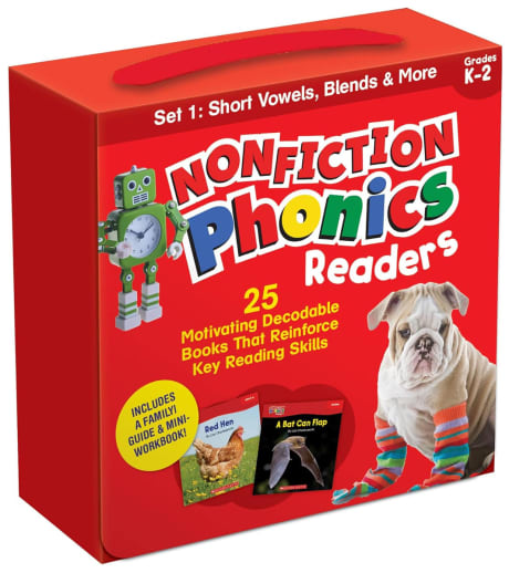 Nonfiction Phonics Readers Set 1: Short Vowels, Blends & More Box Set