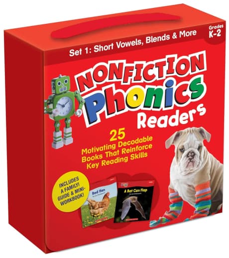 Nonfiction Phonics Readers Set 1: Short Vowels, Blends & More Box Set