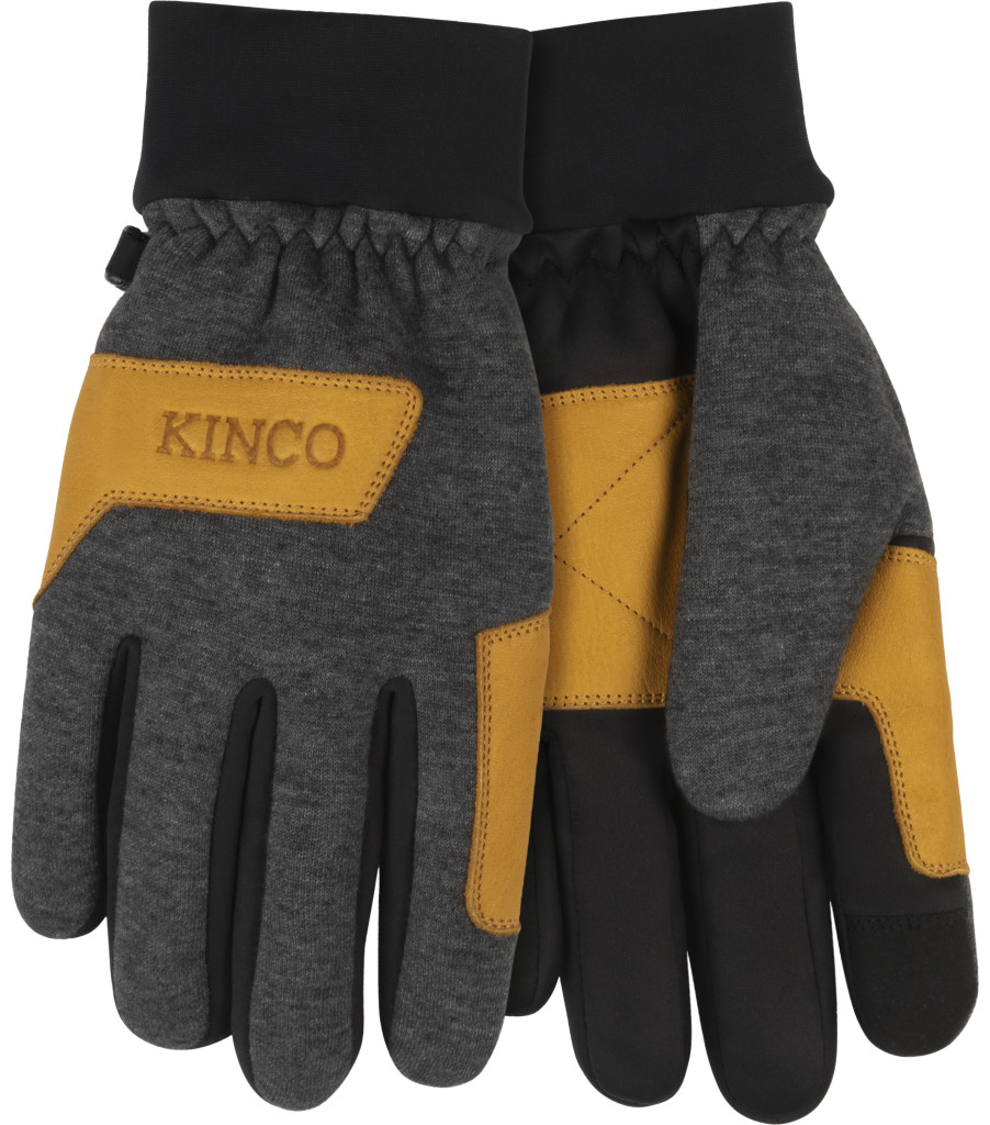 Lined Lightweight Fleece Hybrid with Double-Palm, Gray, large image number 0