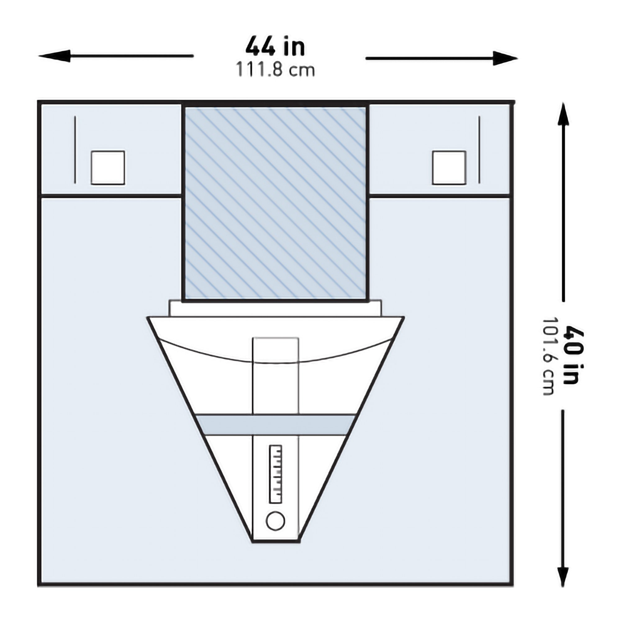 McKesson Sterile Under Buttocks Drape, 44 x 40 Inch MK 1101266