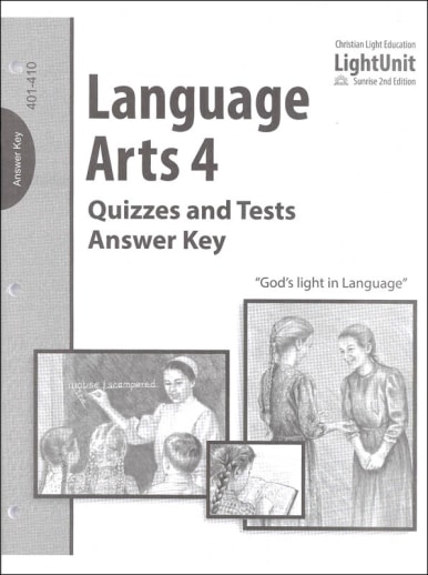 Language Arts 401-410 Quizzes and Tests Answer Key Sunrise 2nd Edition