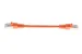 Cat6 Shielded Ethernet Patch Cable, Half-moon Boot, 0.5 ft, Orange