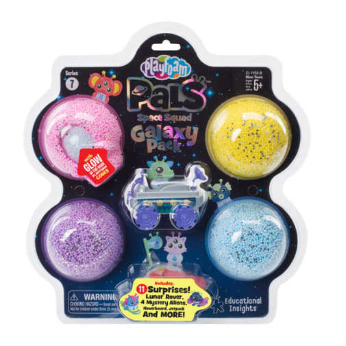 Playfoam Pals Space Squad Galaxy Pack - Multipack B (Sparkle Pink/Sparkle Blue/Sparkle Yellow/Purple and Purple Rover)