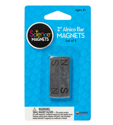 Alnico bar Magnets (two 2" magnets)
