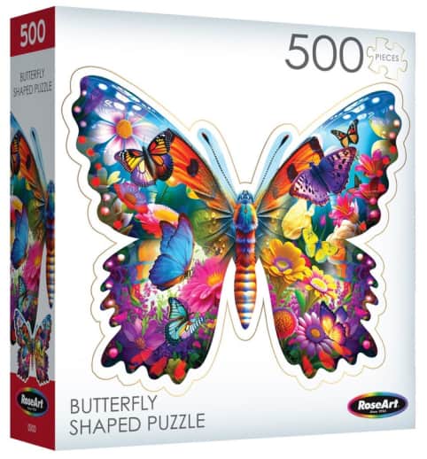 RoseArt Big Shaped Beautiful Butterfly Puzzle (500 piece)