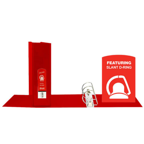 Binder - Slant-D Ring View 3" Red
