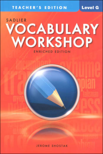 Vocabulary Workshop Enriched Teacher Edition Grade 12 (Level G)