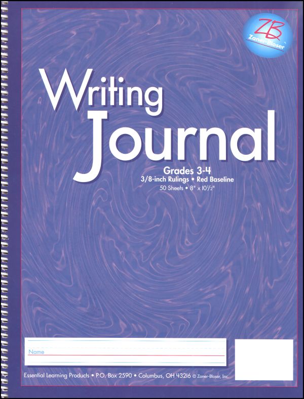 Writing Journal Z/B Liquid Dark Blue Gr. 3-4, 3/8 rule