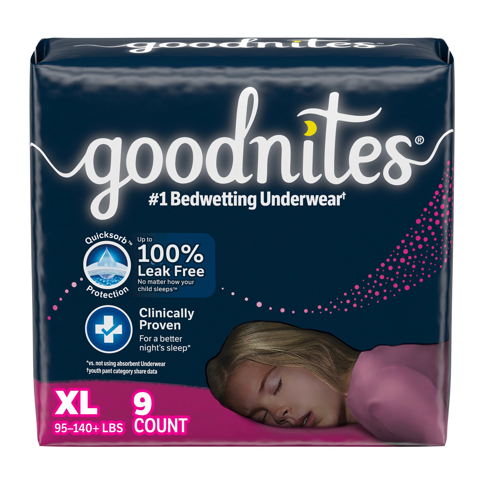 GoodNites Night Time Underwear For Girls, Extra Large MK 1246171