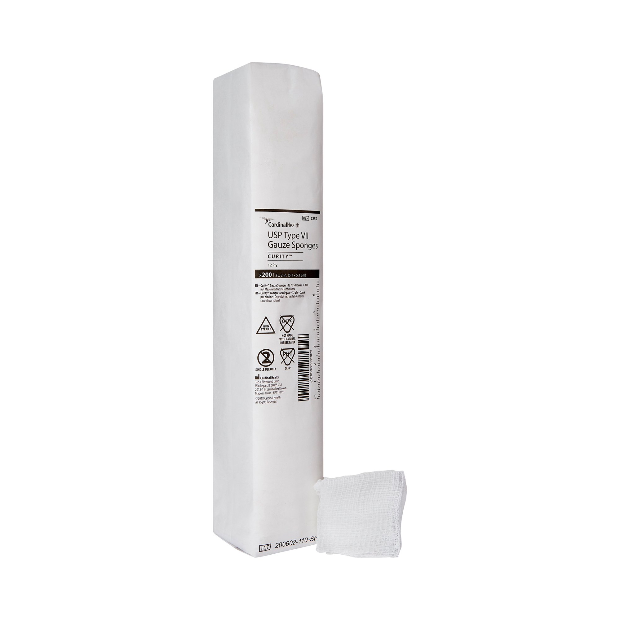 Curity USP Type VII Gauze Sponge, 2 x 2 Inch, 12-Ply MK 9979