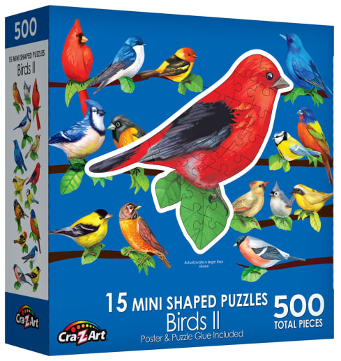 Mini Shaped Songbirds II Puzzle (500 piece)