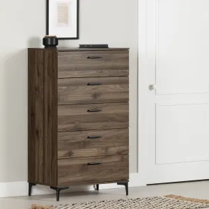 5-Drawer Chest with Metal Legs