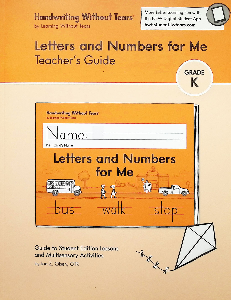 Learning Without Tears - Letters and Numbers for Me Student Workbook,  Current Edition - Handwriting Without Tears Series - Kindergarten Writing  Book - Capital Letters, Numbers - For School or Home Use 