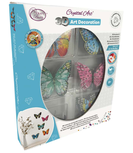 Crystal Art Deco Kit: 3D Butterflies (set of 5)