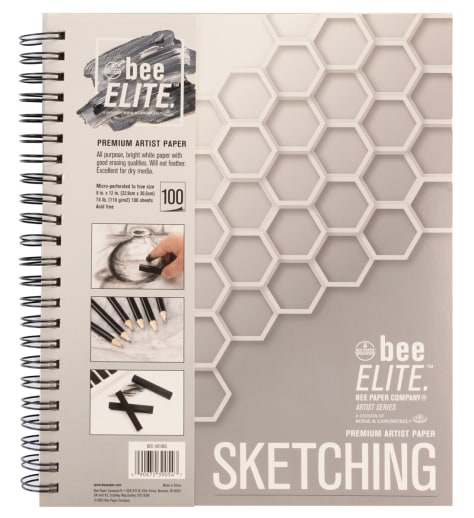 Bee Elite Sketching Paper - Spiral (9x12)