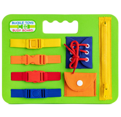 Buckle Toys Busy Board (Green)
