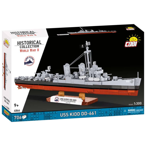 USS Kidd Fletcher Class Destroyer - 700 pieces (World War II Historical Collection)