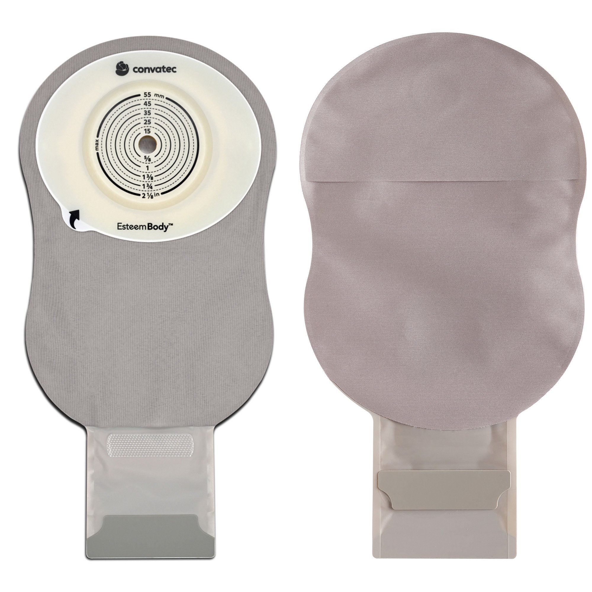 Ostomy Pouch Esteem Body One-Piece System 11 Inch Length Convex, Trim To Fit 10 to 45 mm Stoma Drainable MK 1243472