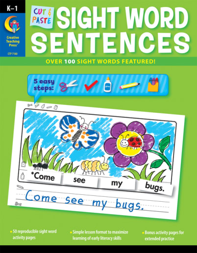Cut & Paste Sight Word Sentences