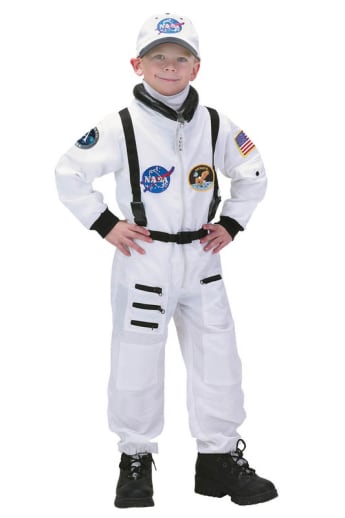 Aeromax Jr. Astronaut Suit with Cap - size 6/8 (White)