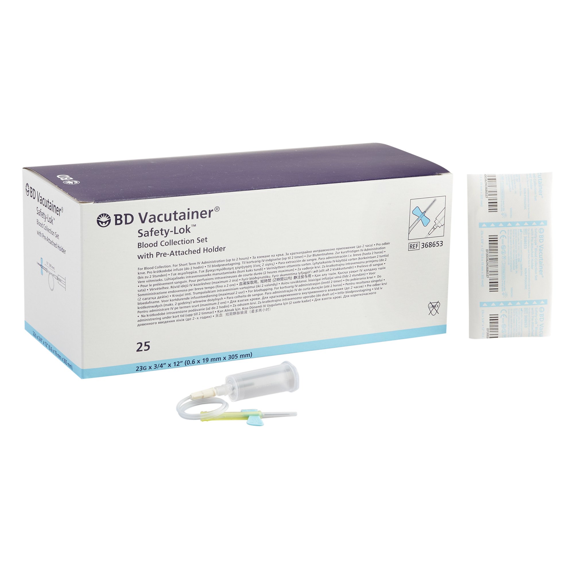 BD Vacutainer Safety-Lok Blood Collection Set with Holder, 23 Gauge, -inch needle length MK 510039