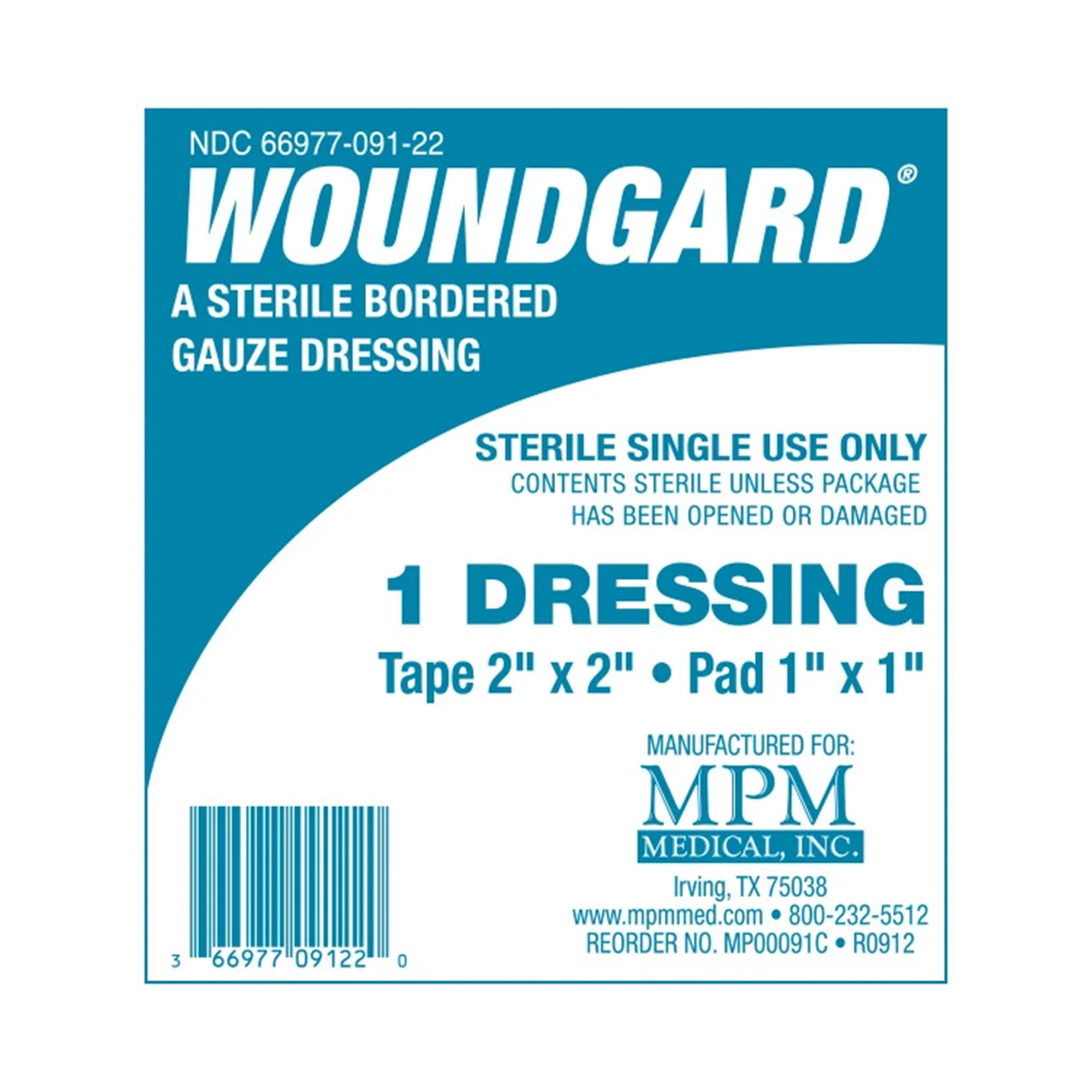 WoundGard White Adhesive Dressing, 2 x 2 Inch MK 724954
