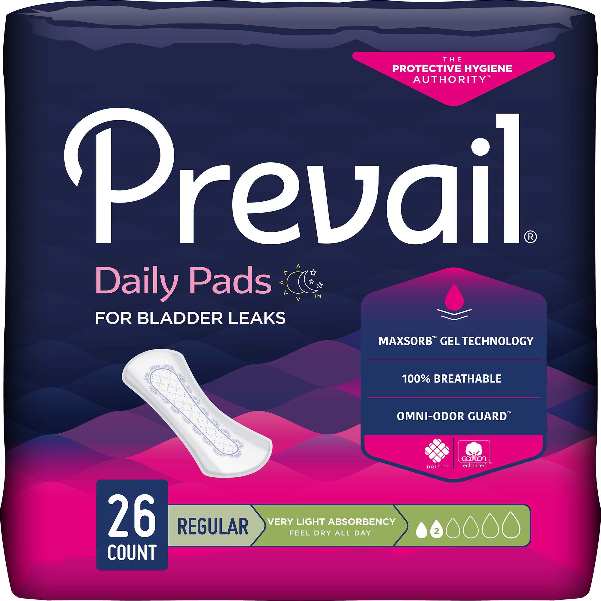 Prevail Daily Liner Very Light Bladder Control Pad, 7-Inch Length MK 572727