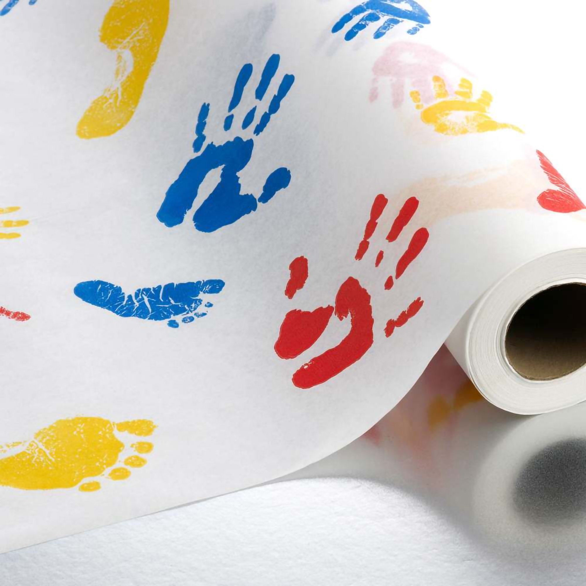Tiny Tracks Crepe Table Paper, 18 Inch x 125 Foot, White MK 381678