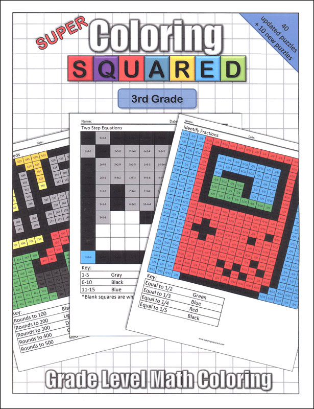 Super Coloring Squared: 3rd Grade