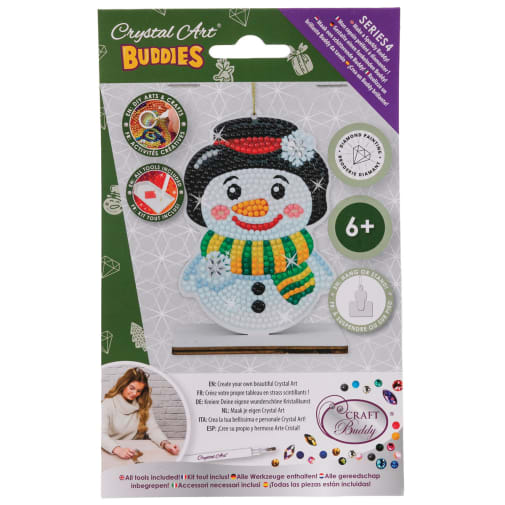 Crystal Art Ornament: Snowman