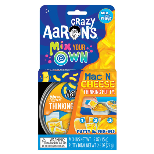Crazy Aaron's Mac & Cheese Mix Your Own Thinking Putty 4” Tin
